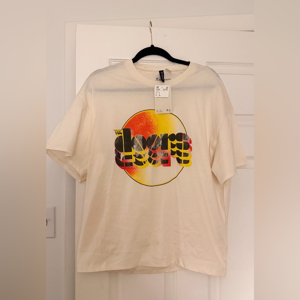 THE DOORS Cream Graphic T-Shirt